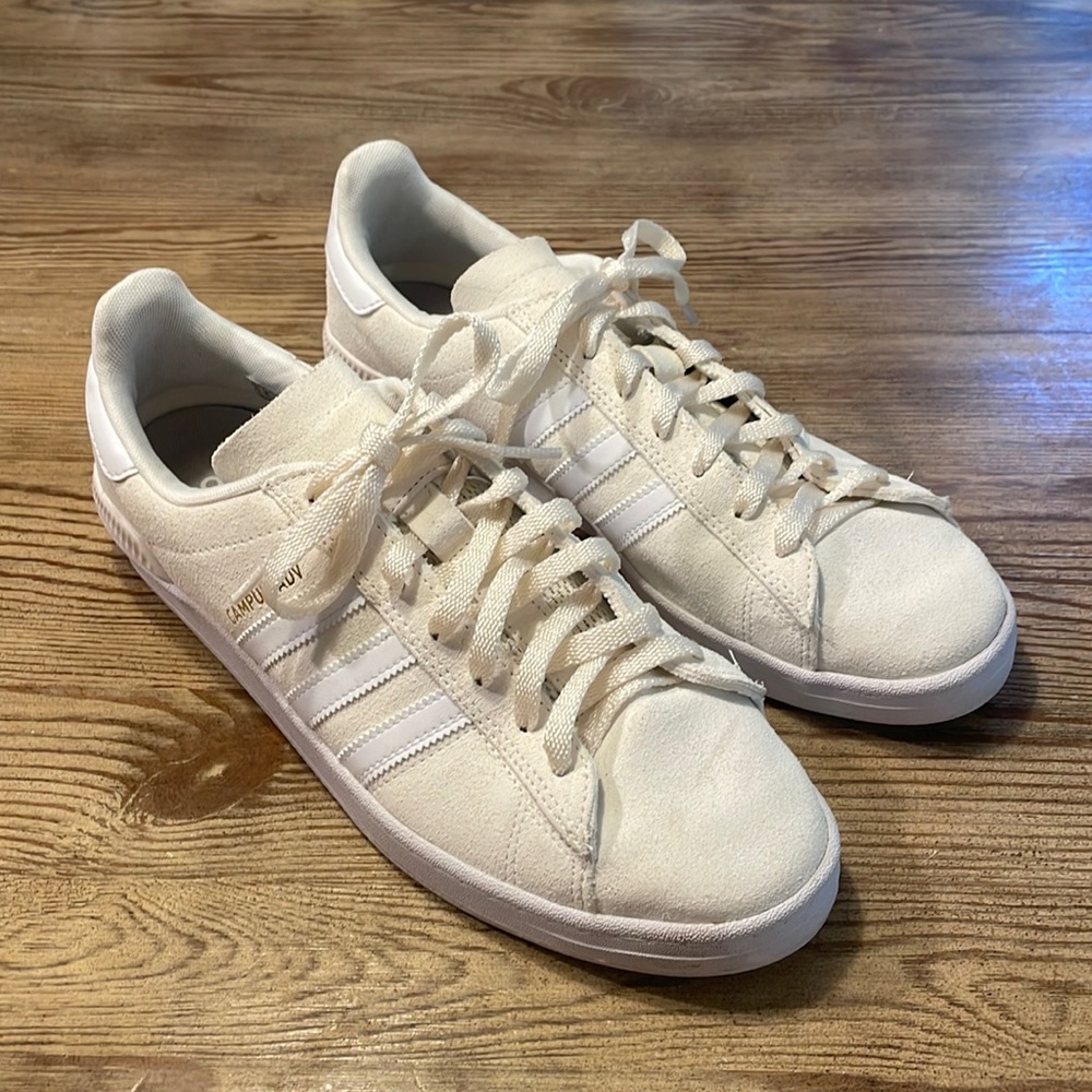 ADIDAS CAMPUS ADV MENS SIZE 11 CREAM/WHITE